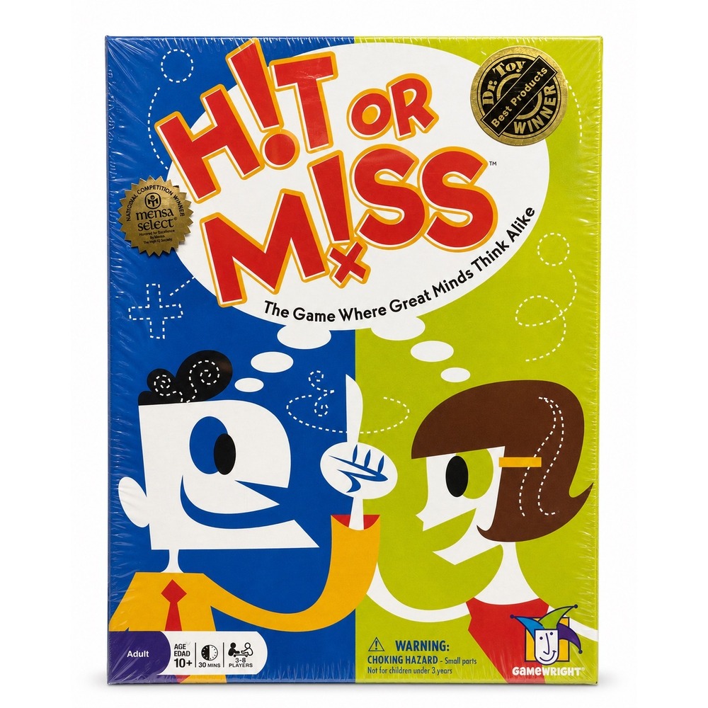 Gamewright Hit or Miss Board Game New Sealed Mensa Select Dr Toy Award Winner